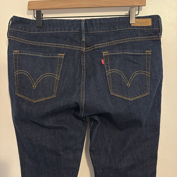 Levi’s Dark Wash Mid Rise Low Skinny Jeans 14P - Picture 5 of 10